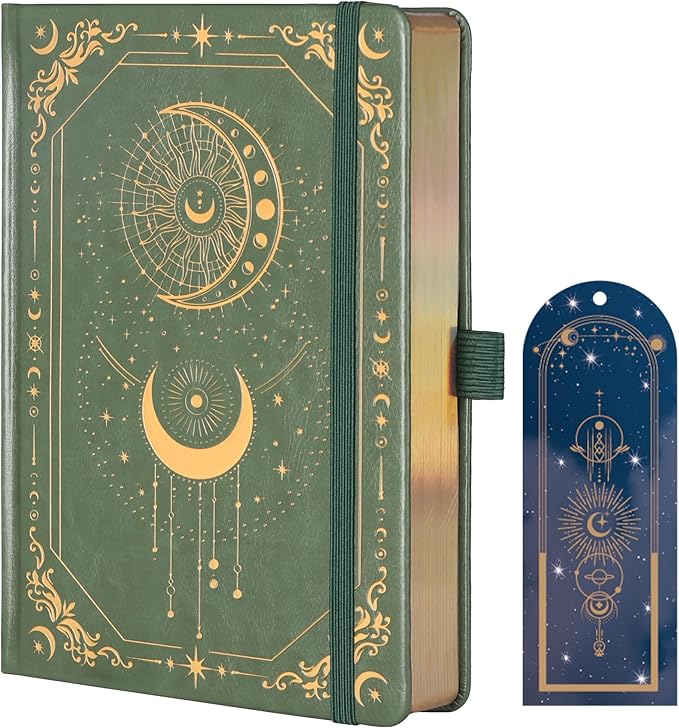 TIEFOSSI Lined Journal for Women Men, Vintage Notebooks with Bookmarks, Hardcover A5 College Ruled Notebook 316 Numbered Pages for Writing, Daily Journal for Work School, Note Taking