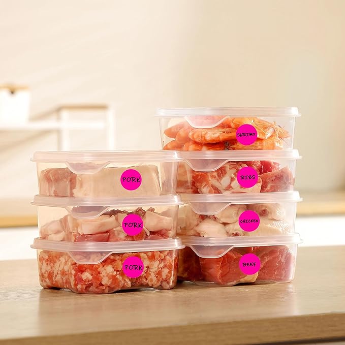 PARLAIM 1 Inch Round Permanent Adhesive Color-Code Dot Stickers,1000 per Roll dots Label Dispenser Box,Green Circle Stickers Label (Fluorescent Pink)