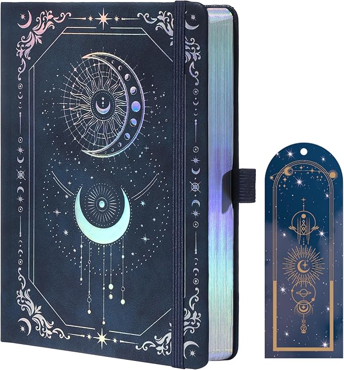 TIEFOSSI Lined Journal for Women Men, Vintage Notebooks with Bookmarks, Hardcover A5 College Ruled Notebook 316 Numbered Pages for Writing, Daily Journal for Work School, Note Taking