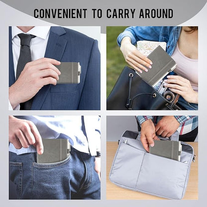 Pocket Small Notebook Journals, 8 Pack (Silver Gray) Mini Notebook 3.7x5.7 Journaling Notebooks for Women Men, Hardcover Lined Note Pads with Pens for Work, Business, Travel Journal, Office Supplies