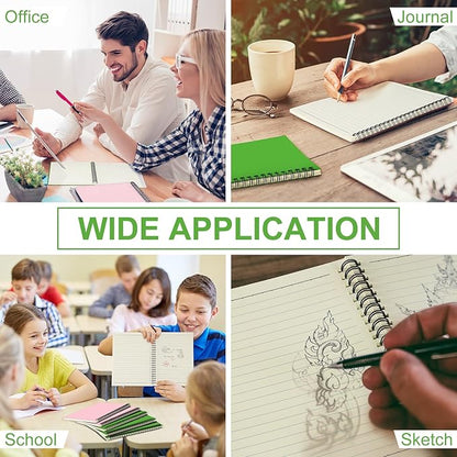 Yahenda 18 Pcs Spiral Notebook Bulk A5 Journal Lined 8.3'' x 5.5'' Writing Composition Paper Small Notepad Subject Notebook for Students Office Business Back to School Supplies (Pink,Light Green)