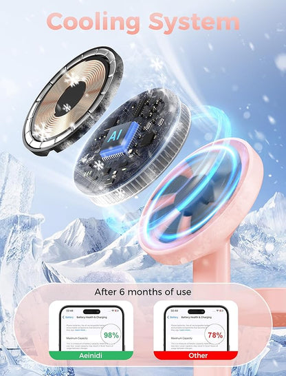 2026 3 in 1 Wireless Charging Station Compatible with MagSafe, 15W Fast Magnetic Mag-Safe Charger Stand for Apple iPhone 17 16 15 14 13 12 iWatch AirPods Pro 4 3 2, Pink