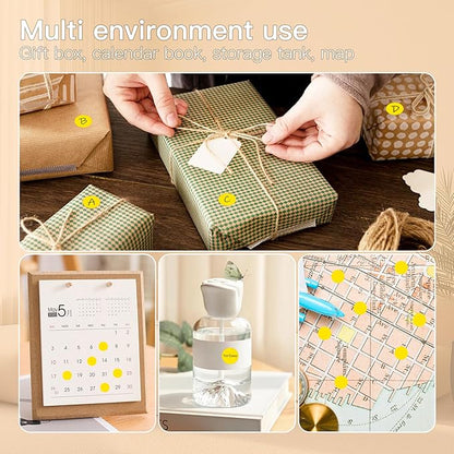 PARLAIM 1/2 Inch Circle Sticker Labels,1000 Stickers Round Color Coding Circle Dots Stickers,Roll Dot Stickers Label for Office Home Office(Yellow)