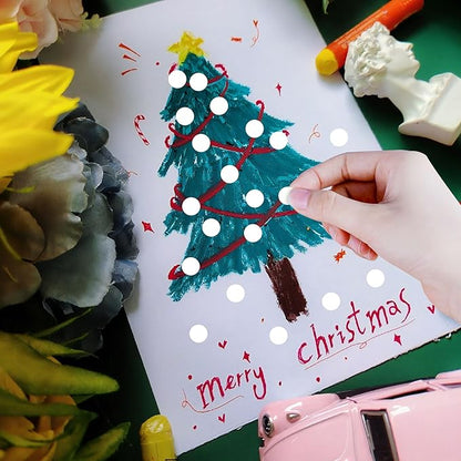 1/2 Inch White Dot Sticker, 0.5" 10 Rolls 10,000Pcs Circle Labels,Adhesive Office Planner Stickers for Small Business,Office and Marking