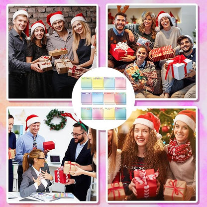 Yinder 24 Pcs Inspirational Sticky Notes Christmas Stocking Stuffers Motivational Sticky Notes Pad Employee Appreciation Gift Bulk for Teacher Nurse Coworker Office 3 x 3'' (Thankful,Classic Color)