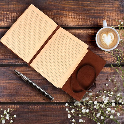 moonster Leather Journal Lined Notebook - Embossed Tree of Life, 8 x 6 Inches Diary, Leather bound Journal for Women - 400 Pages College Ruled Paper - Inspirational Gifts Leather Notebook