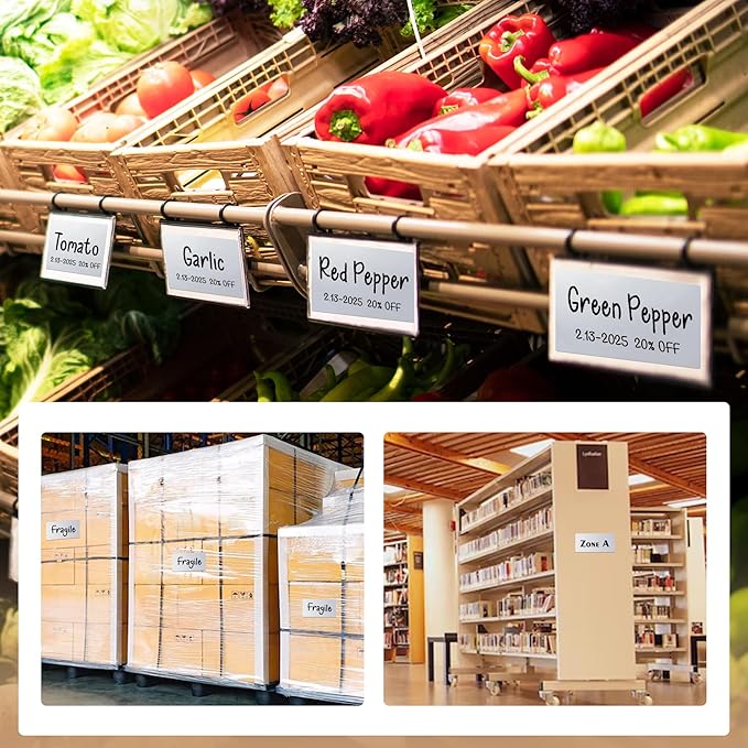 Rectangular Color Coding Packing Labels 3X5 Inch 250 Per Roll, Silvery Moving Stickers for Boxes Color Coded, Packing Labels Stickers for Inventory Warehouse