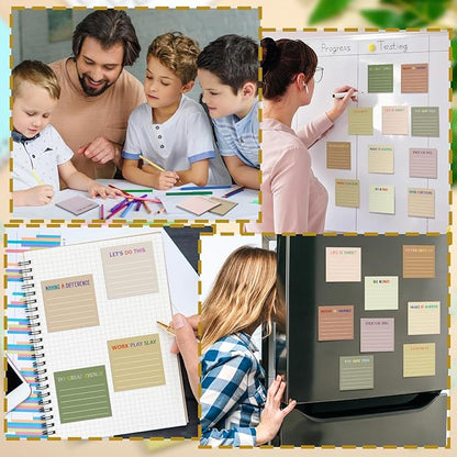 Yinder 24 Pcs Inspirational Sticky Notes Christmas Stocking Stuffers Motivational Sticky Notes Pad Employee Appreciation Gift Bulk for Teacher Nurse Coworker Office 3 x 3'' (Motivational,Boho)