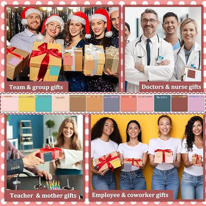 Yinder 24 Pcs Inspirational Sticky Notes Christmas Stocking Stuffers Motivational Sticky Notes Pad Employee Appreciation Gift Bulk for Teacher Nurse Coworker Office 3 x 3'' (Thank You,Vintage Style)