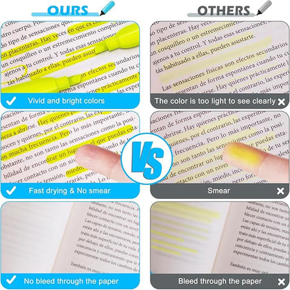 V-Opitos 30 Pack Yellow Highlighters, No Bleed Bright Highlighters with Soft Chisel Tips, Ideal for Office and School Supplies