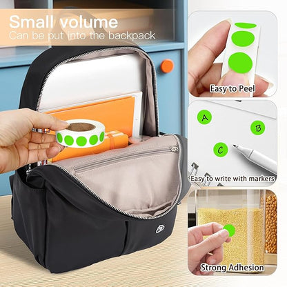 PARLAIM 1/2 Inch Circle Sticker Labels,1000 Stickers Round Color Coding Circle Dots Stickers,Roll Dot Stickers Label for Office Home Office (Light Green)