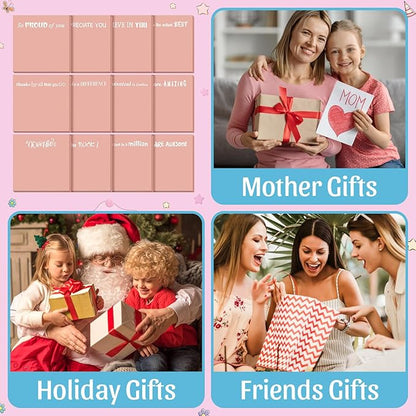 Yinder 24 Pcs Inspirational Sticky Notes Christmas Stocking Stuffers Motivational Sticky Notes Pad Employee Appreciation Gift Bulk for Teacher Nurse Coworker Office 3 x 3'' (Motivational,Pink)