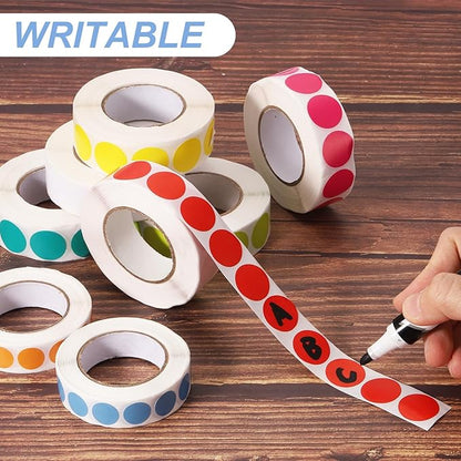 PATIKIL Colored Dot Stickers 1/2", 4000 Pcs Color Coding Labels Blank Circle Stickers Adhesive Round Price Labels for Inventory Office Garage Classroom, Magenta