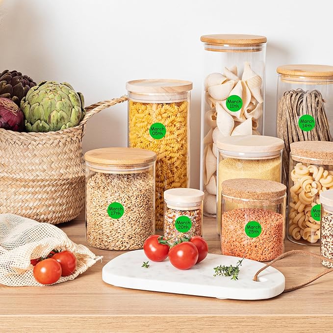 PARLAIM 1/2 Inch Circle Sticker Labels,1000 Stickers Round Color Coding Circle Dots Stickers,Roll Dot Stickers Label for Office Home Office(Green)