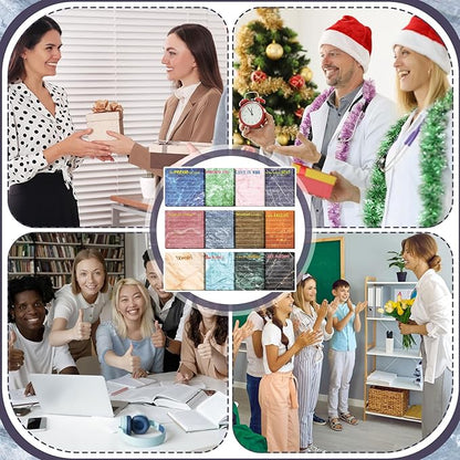 Yinder 24 Pcs Inspirational Sticky Notes Christmas Stocking Stuffers Motivational Sticky Notes Pad Employee Appreciation Gift Bulk for Teacher Nurse Coworker Office 3 x 3'' (Appreciation,Marble Color)