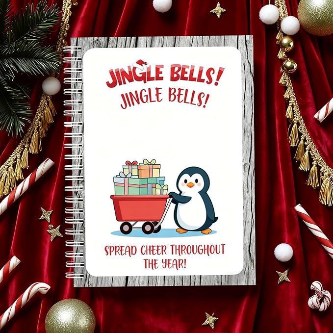 Christmas Gift Card Book - Surprises on Every Page, DIY Spiral-Bound Merry Christmas College Survival Kit, Greeting Card Book for Students & Graduation Gifts (S25)