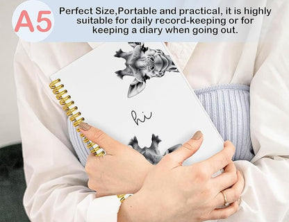 Giraffe Gifts,Giraffe Notebook Journal,Cute Giraffe Gifts for Women Teen Girls Kids,Animal Lover Gifts for Kids,Travel Journal Diary,Hardcover Spiral Notebooks for Writing,5.5x8.3 Inch