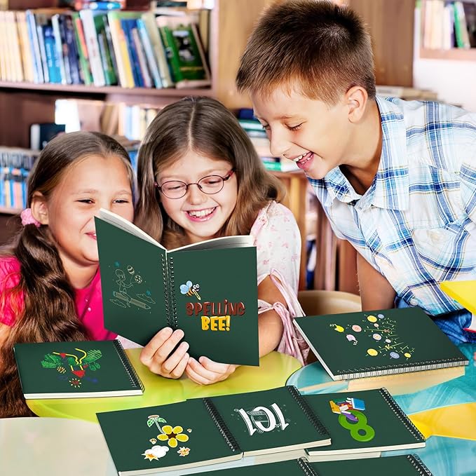 Yahenda Spiral Notebook Bulk A5 Journal Lined 8.3'' x 5.5'' Writing Composition Paper Small Notepad Subject Notebook for Students Office Business Back to School Supplies(Deep Green,108 Pcs)