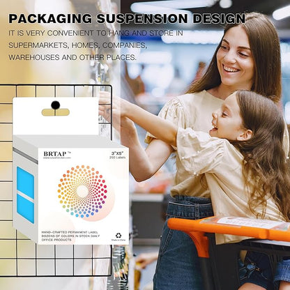 3x5 Inch Home Moving Labels 4 Rolls 1000 Stickers, Large Packing Box Labels Rectangular Colored Inventory Stickers for Moving Supplies Color Coded (Sky Blue)