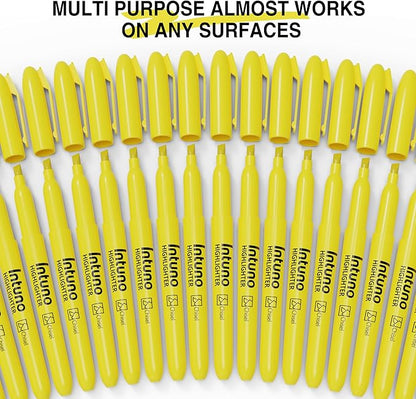 Yellow Highlighters, 120 Count, Chisel tip, Suitable for Office Supplies, School Supplies, and Home Office Essentials