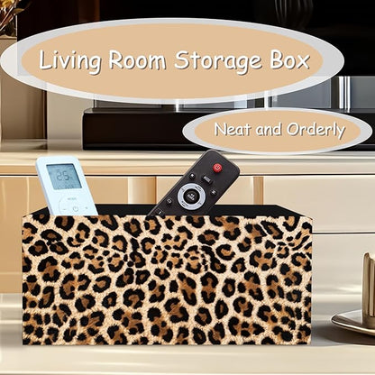 Leopard Print Pen Pencil Holder Organizer for Desk, Leopard Print Room Decor, Preppy Cheetah Kitchen Cooking Brush Makeup Utensil Holder (Black)
