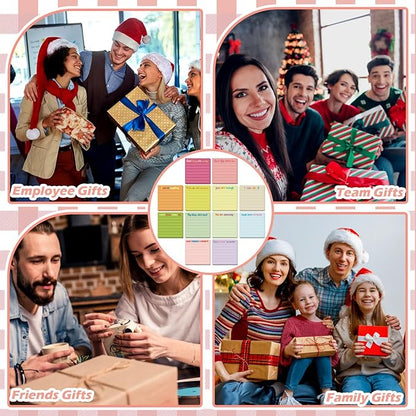 Yinder 24 Pcs Inspirational Sticky Notes Christmas Stocking Stuffers Motivational Sticky Notes Pad Employee Appreciation Gift Bulk for Teacher Nurse Coworker Office 3 x 3'' (Inspire,Macaron)