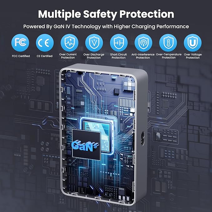 730W USB C Charger Block,GaN IV Fast Charging Station Hub 10 Ports,QC4.0+3 PD 100W USB C Laptop Charger Ports Power Adapter Compatible with MacBook Air/Pro,DELL,iPhone 17/16/15/14/13,iPad,Steam Deck