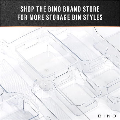 BINO | Plastic Storage Bins, X-Large | THE HANDLER COLLECTION | Multipurpose Organizer Bins | Kitchen Pantry Organizers and Storage | Clear Containers for Organizing Home | Freezer Organizer
