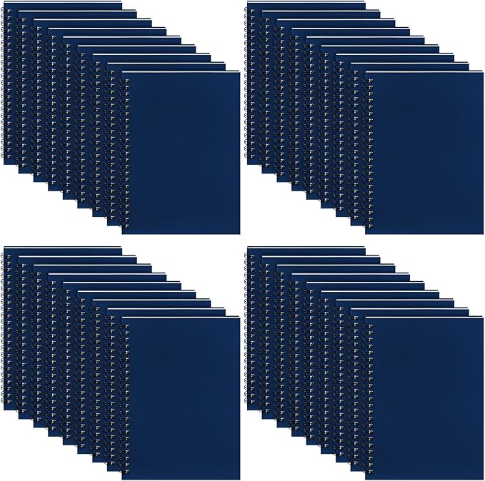 Yahenda Spiral Notebook Bulk A5 Journal Lined 8.3'' x 5.5'' Writing Composition Paper Small Notepad Subject Notebook for Students Office Business Back to School Supplies(Deep Blue,36 Pcs)