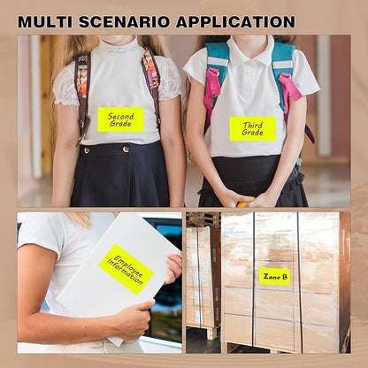 3x5 Inch Home Moving Labels 4 Rolls 1000 Stickers, Large Packing Box Labels Rectangular Colored Inventory Stickers for Moving Supplies Color Coded (Fluorescent Yellow)