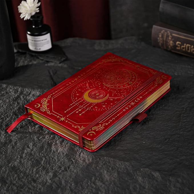 TIEFOSSI Bullet Dot Journal, 160gsm 190 Numbered Pages Bullet Dot Grid Journal for planner, Diary for Work & Sketching, A5 Hardcover Leather Journal for Writing Women Men