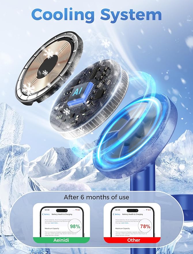 2026 3 in 1 Wireless Charging Station Compatible with MagSafe, 15W Fast Magnetic Mag-Safe Charger Stand for Apple iPhone 17 16 15 14 13 12 iWatch AirPods Pro 4 3 2, Blue