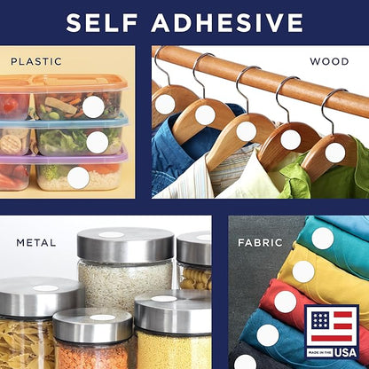 White 1-Inch Circle Dot Stickers – 1,000 Round Adhesive Labels per Roll, Colored Stickers for Garage Sale Price Tags, Classroom, Inventory, Office & Yard Sale Supplies, Made in USA