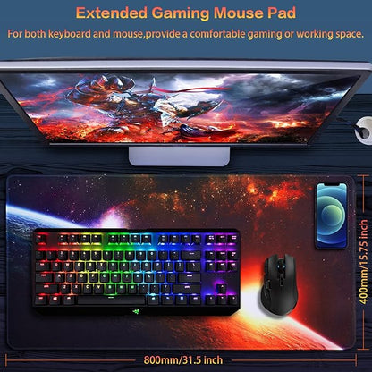 Canjoy Gaming Mouse Pad, Large Extended Mouse Pad Big Computer Mousepad for Home Office Gaming Work 31.5x15.7inch