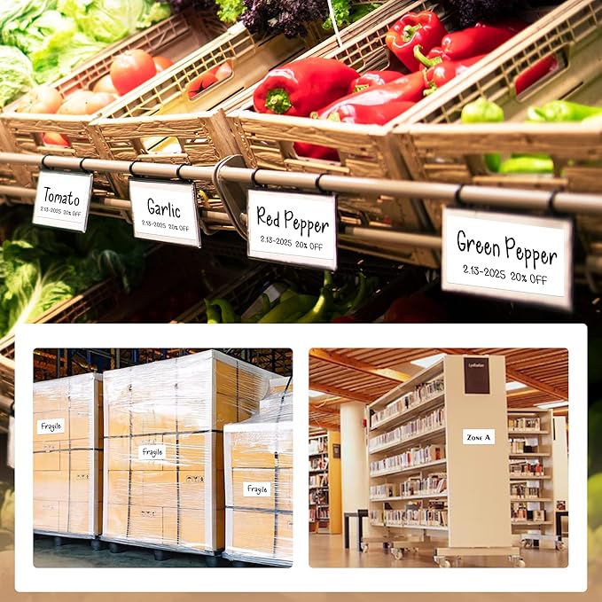 Rectangular Color Coding Packing Labels 3X5 Inch 250 Per Roll, White Moving Stickers for Boxes Color Coded, Packing Labels Stickers for Inventory Warehouse