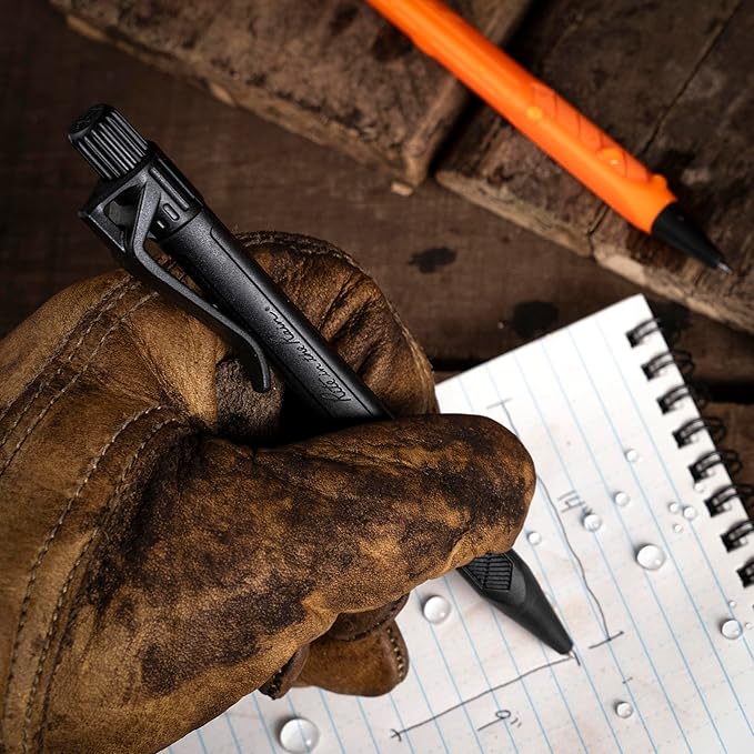 Rite in the Rain Weatherproof Durable Orange Clicker Pen - Black Ink (No. OR11)