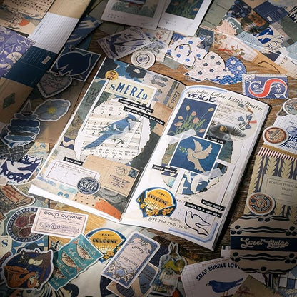 JOYCHOIC Vintage Scrapbooking Supplies Aesthetic Journaling Kit, Scrapbook Papers Quote Stickers TN Notebook Large Collection for Bullet Junk Journal, Planner DIY Arts Craft Collage, Beginners