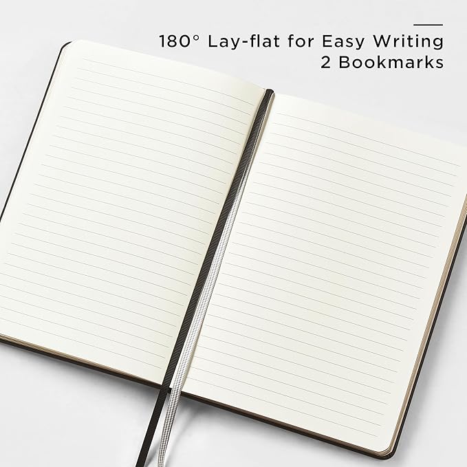 &And Per Se Lined Journal and Pen Set (3 packs), A5 Leather Journal Stationery Set, 160 Pages 100GSM Thick Paper, Notebook Gift Set (Black)