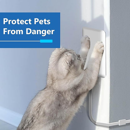 LIDER Outlet Extender with 3 Receptacles, 12W USB Type-A, and USB Type-C, USB Port, Ultra-Thin Wall Plate Plug with Cord Extender, 3-Outlet Power Strip, Flat-Face, ETL-Listed, 3ft Cord, White