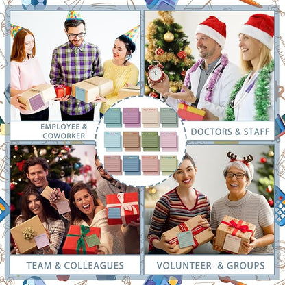 Yinder 24 Pcs Inspirational Sticky Notes Christmas Stocking Stuffers Motivational Sticky Notes Pad Employee Appreciation Gift Bulk for Teacher Nurse Coworker Office 3 x 3'' (Funny,Morandi Color)