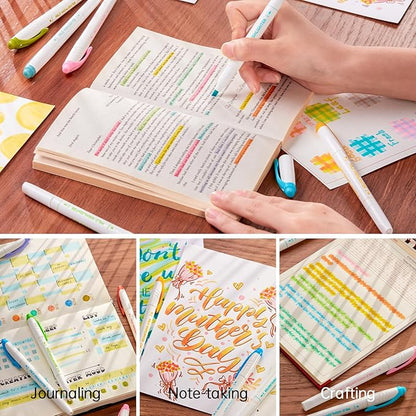 Shuttle Art 30 Colors Highlighters, Pastel Highlighter Pens Assorted Colors, Dual Tip Mild Color Highlighter Markers, Perfect for Teens, Kids and Adults Coloring, Underlining, Highlighting