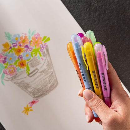 DIVERSEBEE Bible Highlighters and Pens No Bleed, 8 Pack Assorted Colors Gel Highlighters Set, Cute Bible Markers Study Journaling School Supplies and Accessories (Sorbet)