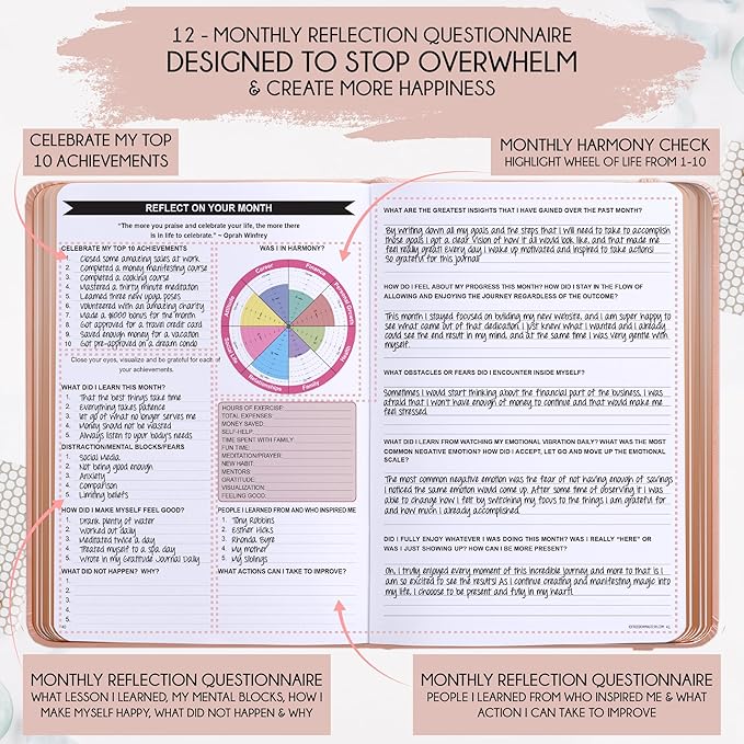 2026 Planner Weekly and Monthly | Law of Attraction Planner with Panduo App | A 12 Month Journey for Productivity, Gratitude & Goal Setting | Includes Foldable Vision Board, Gift Box & Stickers