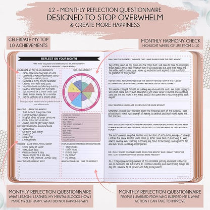 2026 Planner Weekly and Monthly | Law of Attraction Planner with Panduo App | A 12 Month Journey for Productivity, Gratitude & Goal Setting | Includes Foldable Vision Board, Gift Box & Stickers