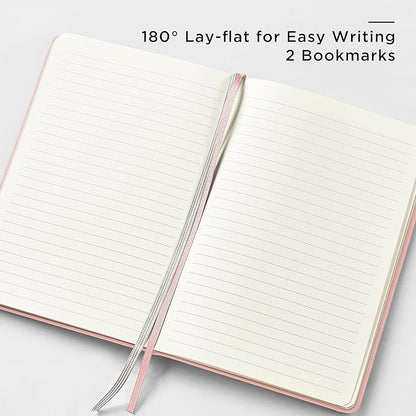 &And Per Se Lined Journal and Pen Set, A5 Leather Journal Stationery Set, 160 Pages 100GSM Thick Paper, Notebook Gift Set (Pink)