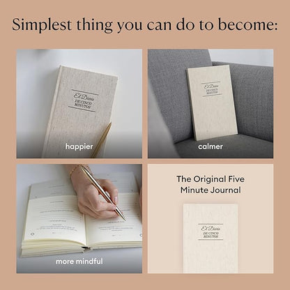 Intelligent Change Spanish Five Minute Journal, Original Daily Gratitude Journal, Reflection & Manifestation Journal for Mindfulness, Undated Daily Journal, Plastic-Free