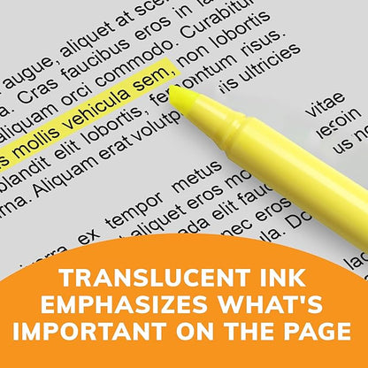 BIC Brite Liner Highlighters, Chisel Tip, 12-Count Pack of Blue Highlighters, Ideal Highlighter Set for Organizing and Coloring