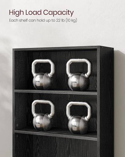 VASAGLE Custos Collection - Bookshelf, 3-Tier Bookcase, Book Shelf, Open Storage Shelf, 9.4 x 23.6 x 32 Inches, for Living Room, Home Office, Dinning Room, Ebony Black ULBC163T56