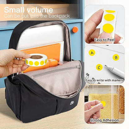 PARLAIM 1/2 Inch Circle Sticker Labels,1000 Stickers Round Color Coding Circle Dots Stickers,Roll Dot Stickers Label for Office Home Office(Yellow)