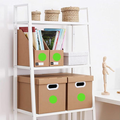 PARLAIM 1 Inch Round Permanent Adhesive Color-Code Dot Stickers,1000 per Roll dots Label Dispenser Box,Light Green Circle Stickers Label